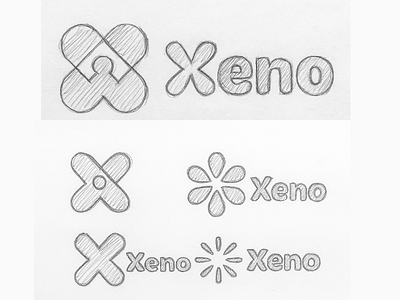 Xeno — Hand-Drawn Logo Sketch Exploration for a Streetwear Brand best logos bold logo brand identity branding clothing logo graphic design identity initial logo lettermark logo logo designer near me logo explorations logo sketch logos minimal sketch startup logo streetwear x logo