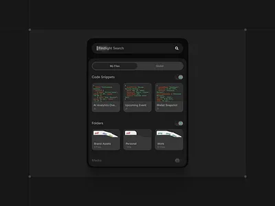 Dark Mode Search Modal code dark fintech folders modal product search uiux