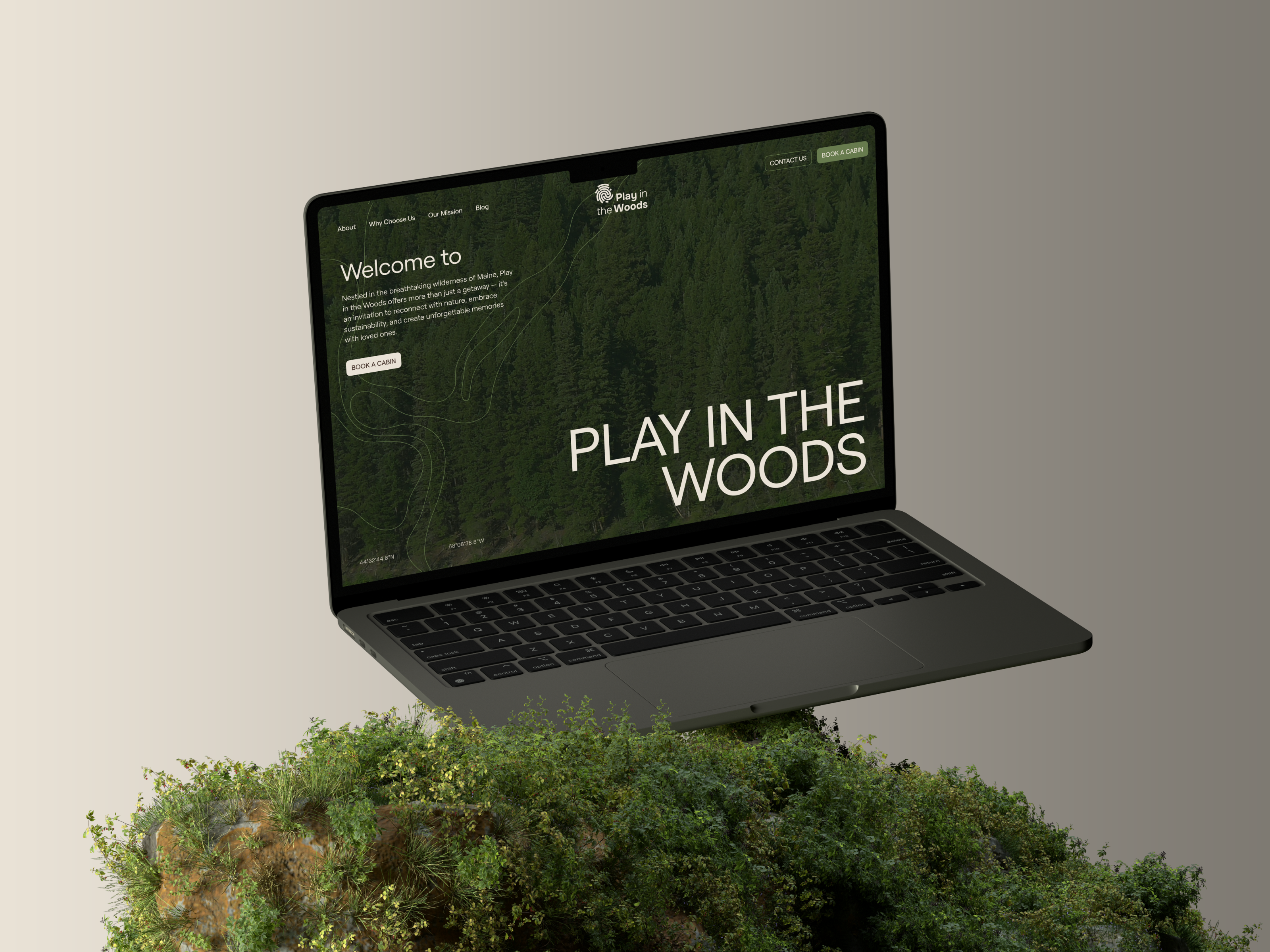 Retreat website in Webflow