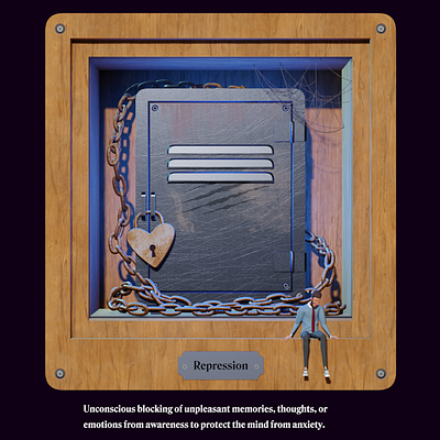 Repression/ b3d illustration 3dillustration b3d blender3d eevee museum psychology render