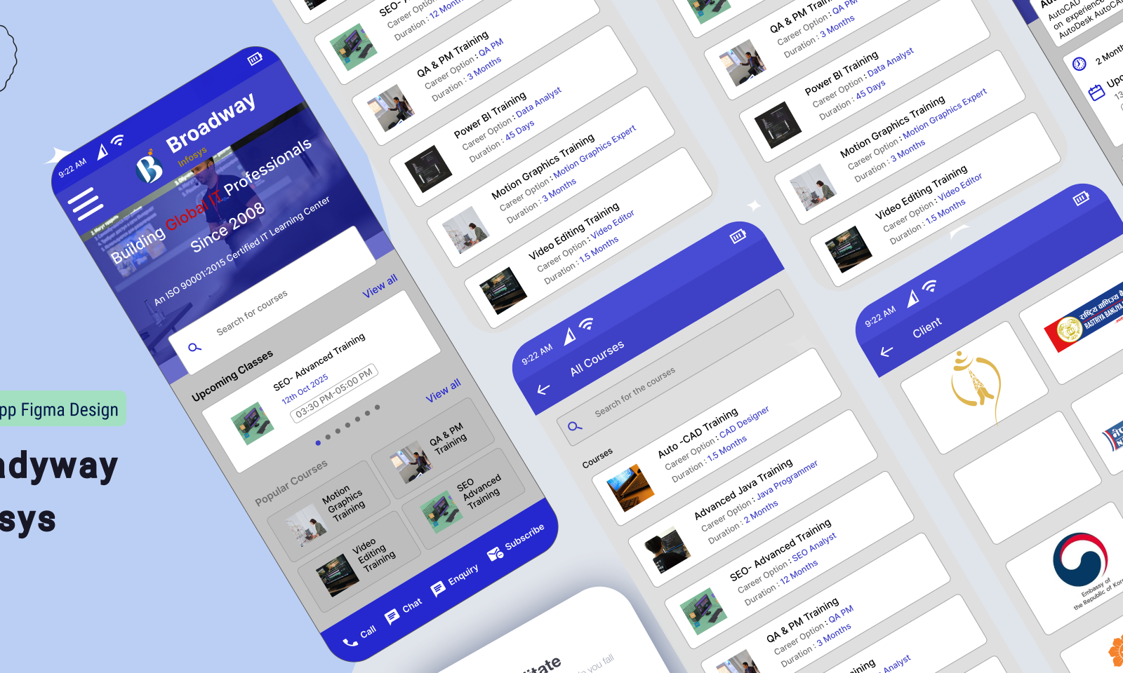 Broadway Infosys — UX/UI Flow Design by Anisha Chaudhary on Dribbble