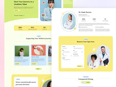 Rylo - Mental Health Figma UI Template figma framer health healthcare mental mockup webflow website wireframer