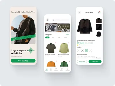 DUHA - Ecommerce Mobile App apparel clothing designer e commerce fashion mobile apps online shop streetware tshirt ui uiux web design webdesign