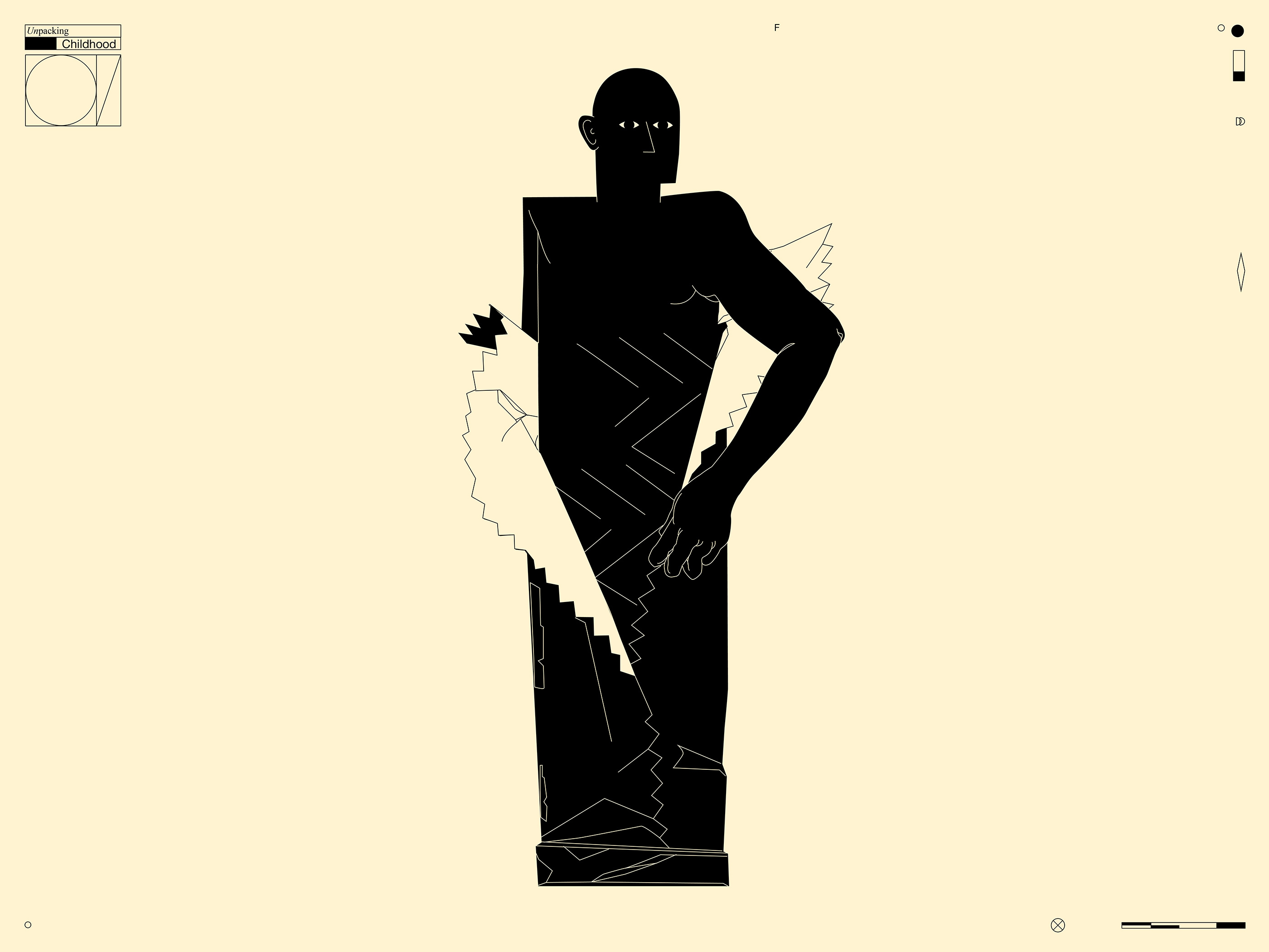 Unpacking Childhood abstract branding childhood childhood trauma composition conceptual illustration design dual meaning editorial editorial illustration gum illustration laconic minimal poster psychology therapy trauma unpacking