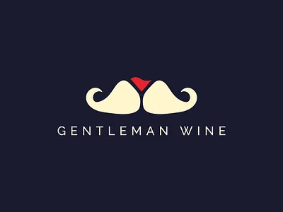 gentleman wine logo - combination mark brand logo brand branding combination combination logo design graphic design icon logo logo love love mark minimal minimalist modern symbol wine wine brand wine logo