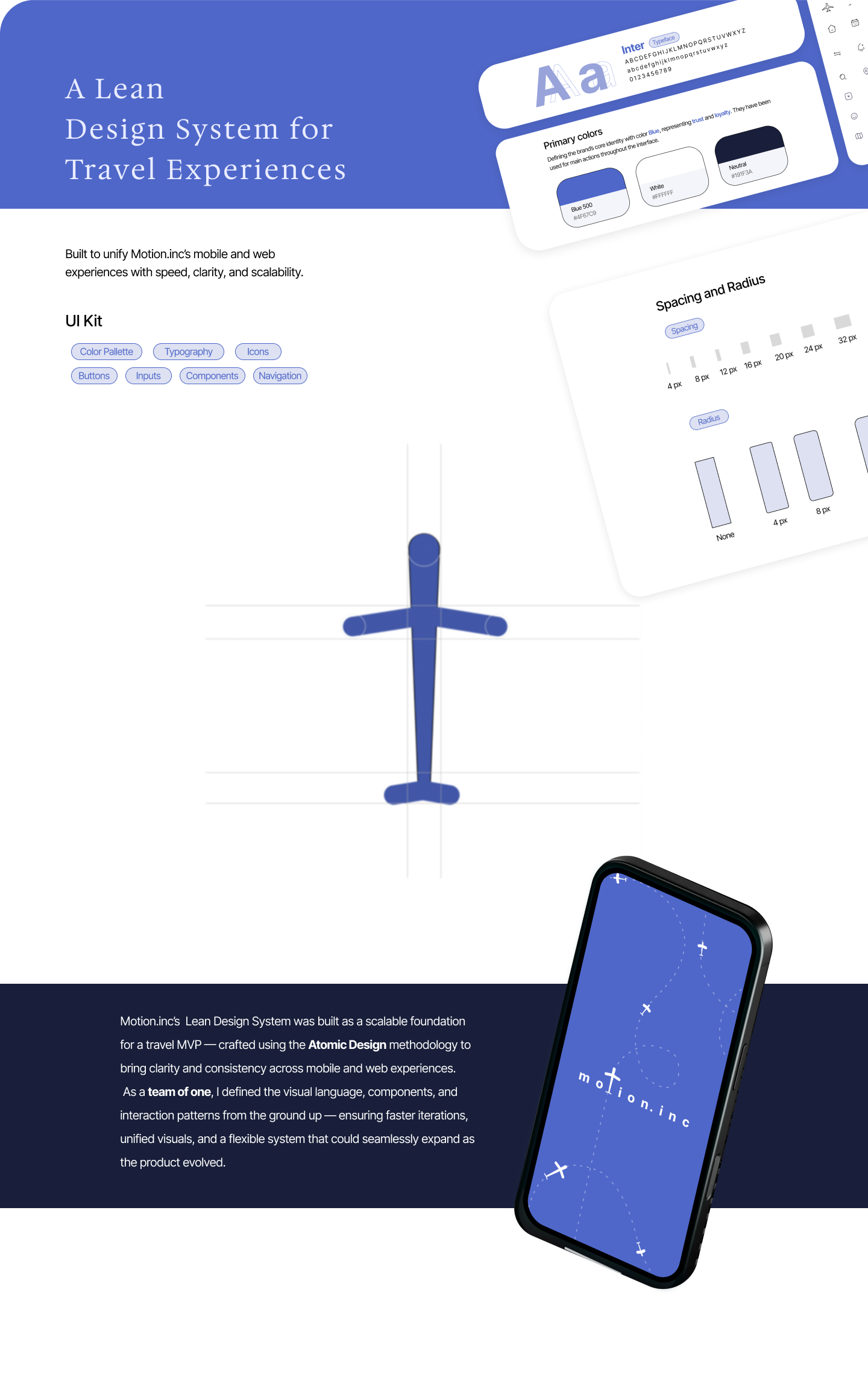 Motion.inc Design System — Crafted with Atomic Design design system mobile app ui