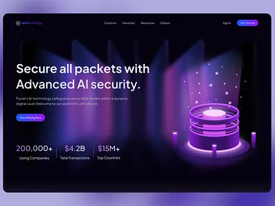 AI Cyber Security Website agency ai cybersecurity ai landing page ai security platform ai website artificial intelligence crypto website cyber protection cyber security cybersecurity website data analytics datasecurity design inspirations digital security network security technology visual visual identit web design web3