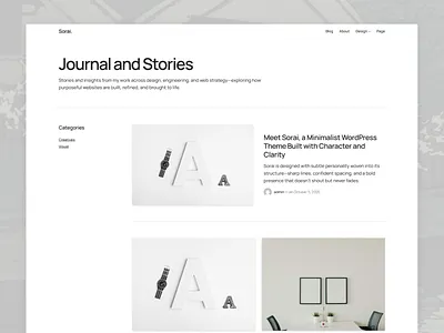 Blog Home Page ALT—Sorai blog creative design ui web web design webdesign website wordpress