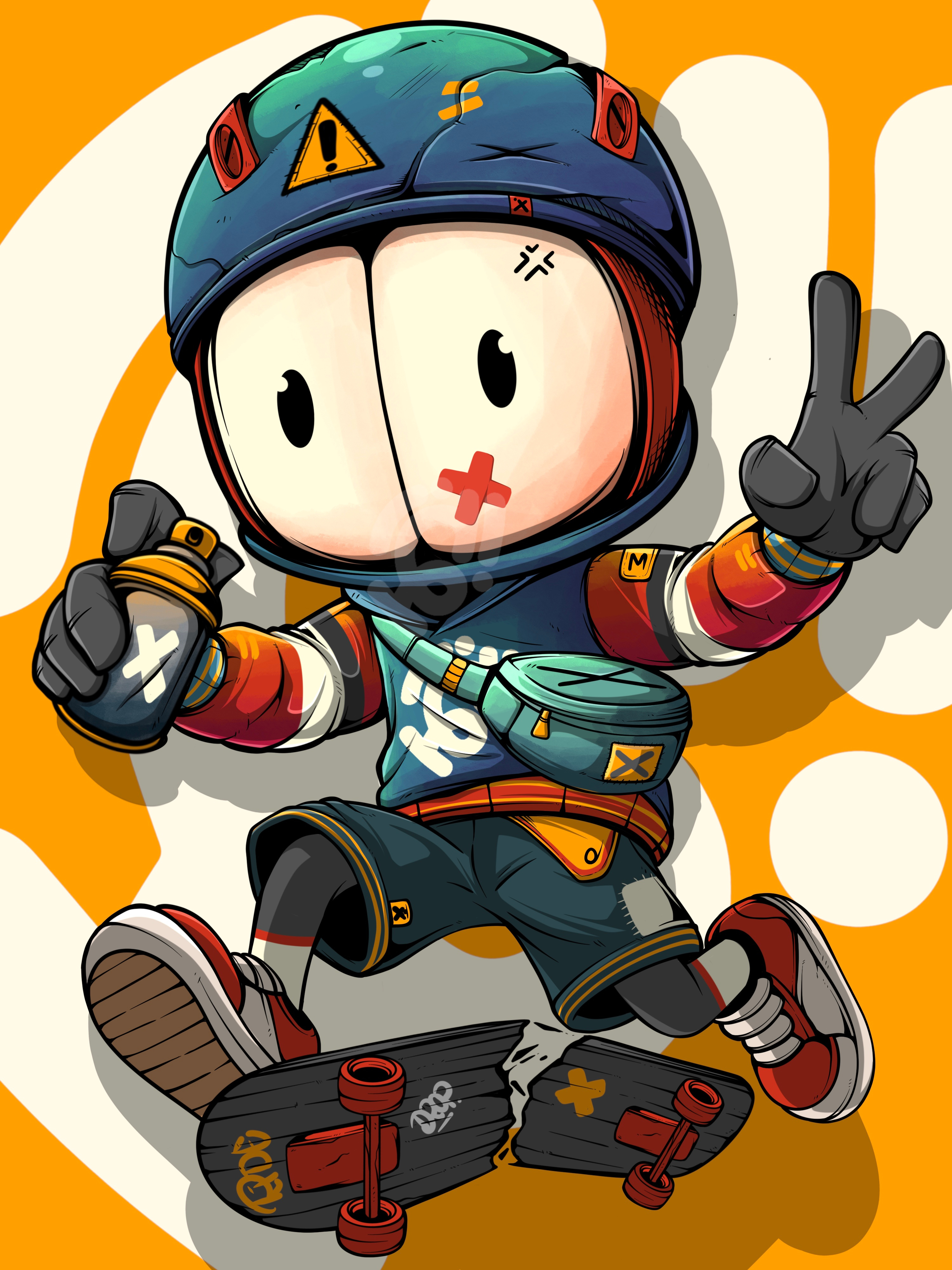 broken happy apparel art character cyberpunk design doodle esports game illustration merchandise nft sticker vector