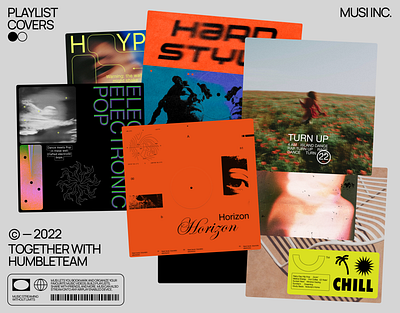 Music covers / 2022 app branding communication cover digital graphic design identity illustration music playlist poster smm vector