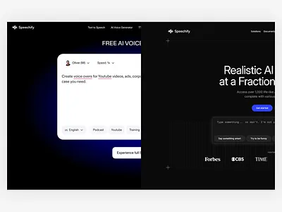 From The Web #8 after ai before hero input landing page redesign speech text translation ui voice