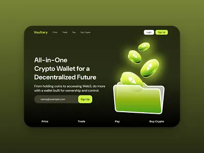 Voultary - Crypto Wallet crypto currency l landing ui website