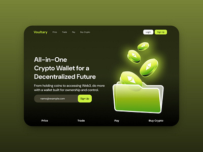 Voultary - Crypto Wallet crypto currency l landing ui website