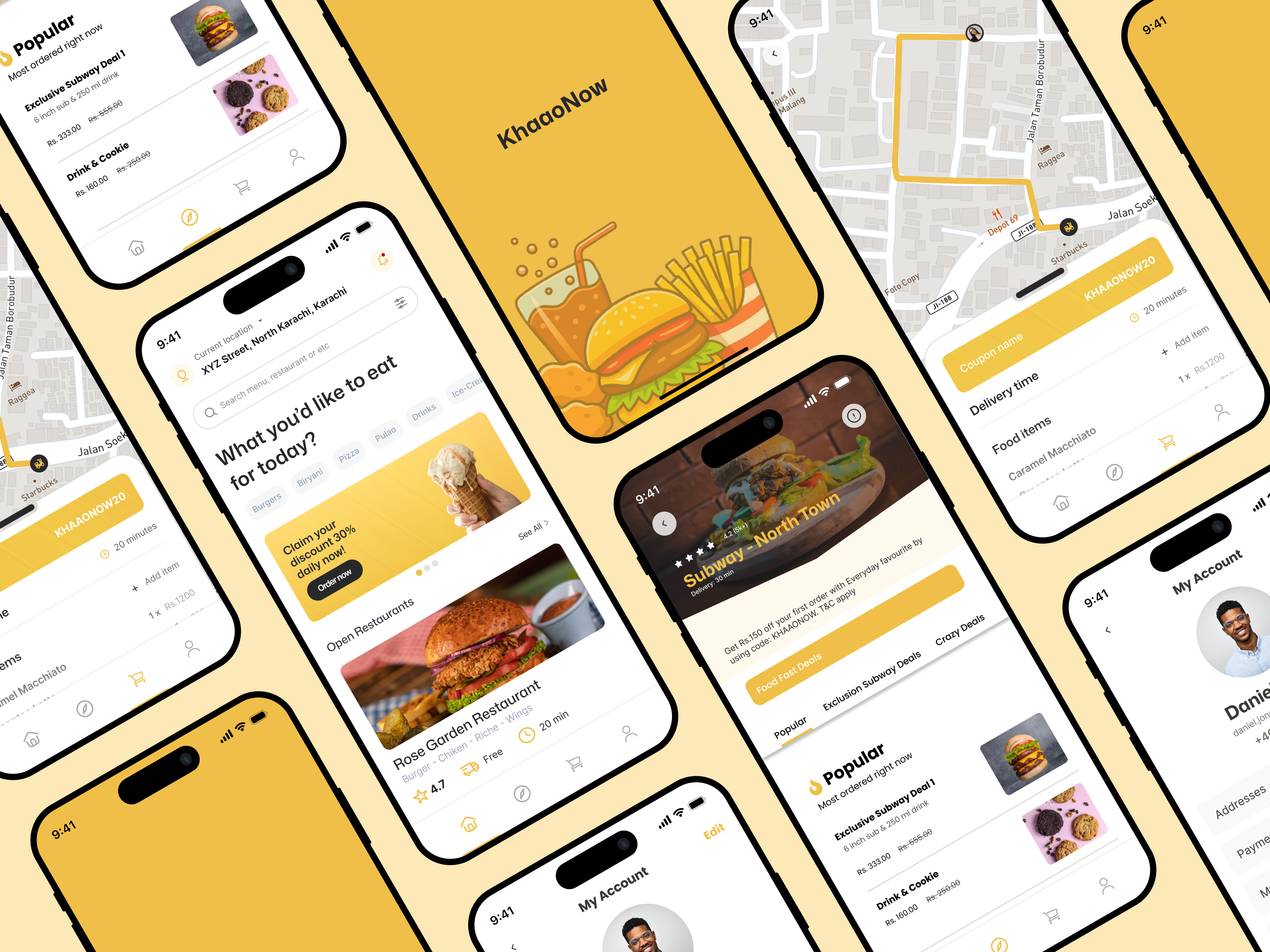 KhaaoNow - Food Delivery App delivery app food app food delivery app food delivery app ui food delivery app ui design food delivery ui modern app design