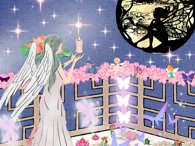 Celestial Garden 3d animation brand brandidentity design fairy fairytale fanart fantasy garden graphic design ill illustration motion graphics princess ui