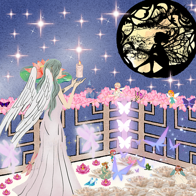 Celestial Garden 3d animation brand brandidentity design fairy fairytale fanart fantasy garden graphic design ill illustration motion graphics princess ui