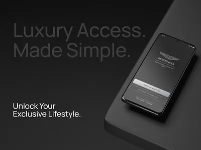 Aston Martin Residences App access app aston martin dark theme exclusive app inspiration luxury app mobile app ui ux
