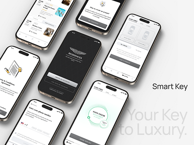Aston Martin Residences App access app app design inspiration luxury mobile app remote access smart home smart key ui ui design