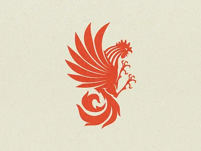 Aggressive Polymer aggressive bird logo bold logo branding character design graphic design logo mascot rooster simple logo style