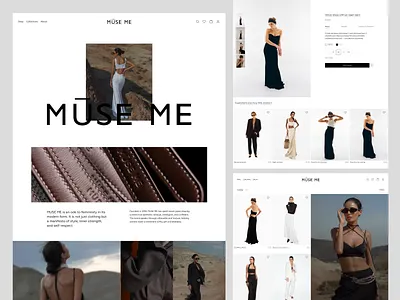 MUSE ME. Fashion E-commerce 2025 clear e commerce fashion glam minimalism shop