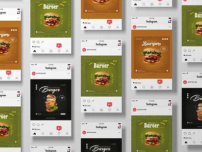 🍔 Delicious Burger Social Media Post Design. advertising design burger design creative poster digital marketing food advertisement food post graphic design layout design modern design promotional design restaurant branding social media design