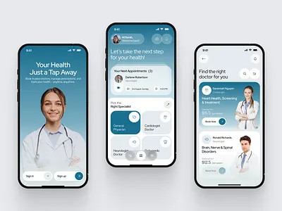 Online Doctor Appointment App Design app design appointment app doctor app doctor appointment doctor booking app doctor consultation health app design health tech healthcare app healthcare app design medical app medical app design mobile design online consultation oripio ui design