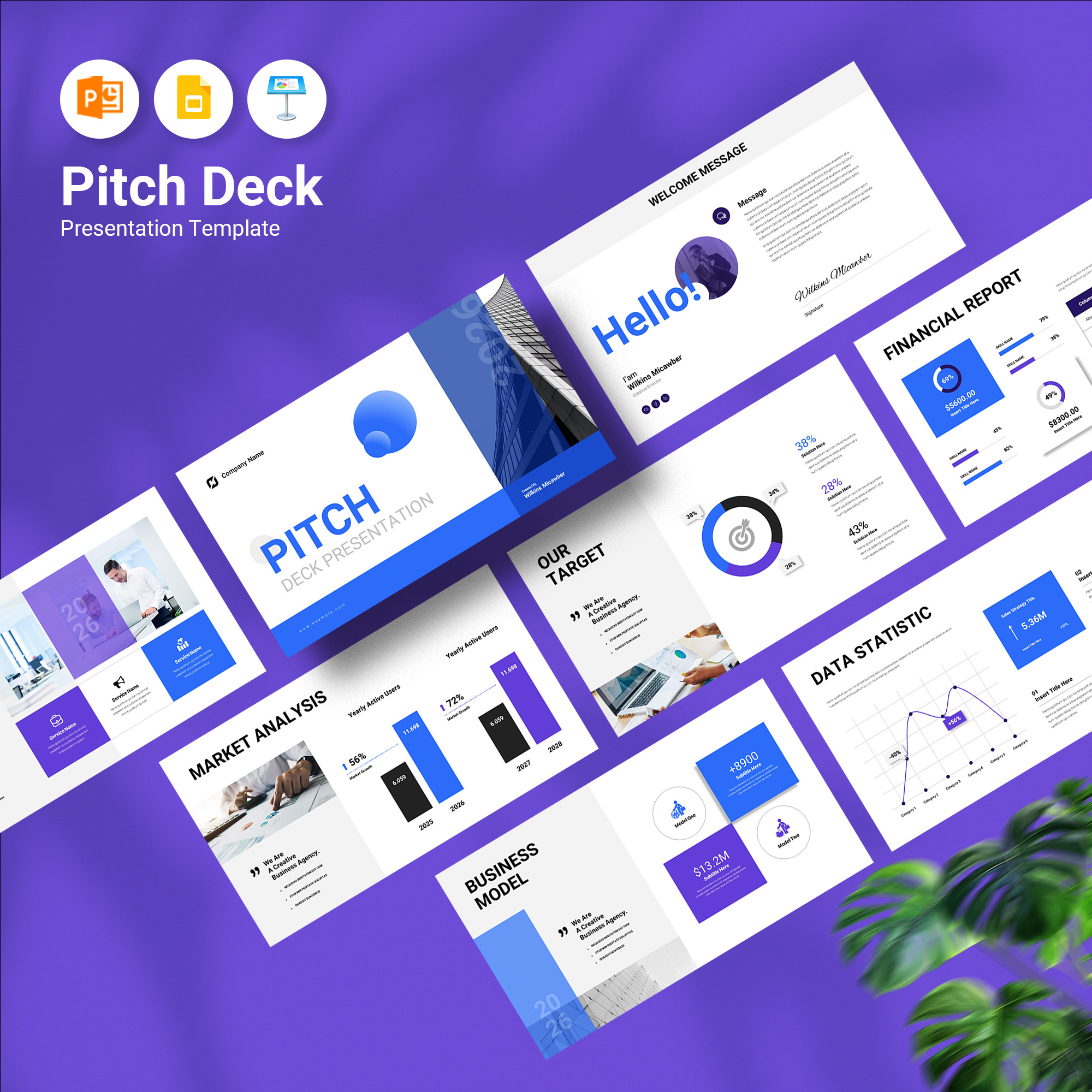 Pitch Deck Presentation Template 3d agency animation branding business corporate creative design graphic design illustration infographic resume logo minimal motion graphics powerpoint presentation slide ui