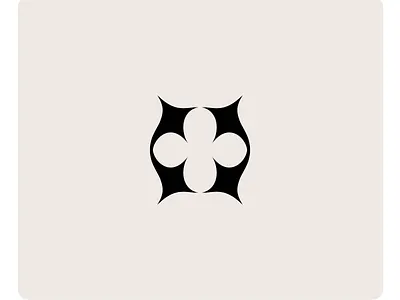 Logo 16 / 365 - daily AI logo challenge 4 ai clover flower four icon identity leaf logo negative shape spark symbol symboolean