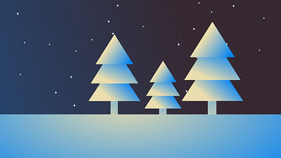 Winter scene with cold gradients affinity designer blue and yellow design gradients graphic design illustration minimalist nature noise