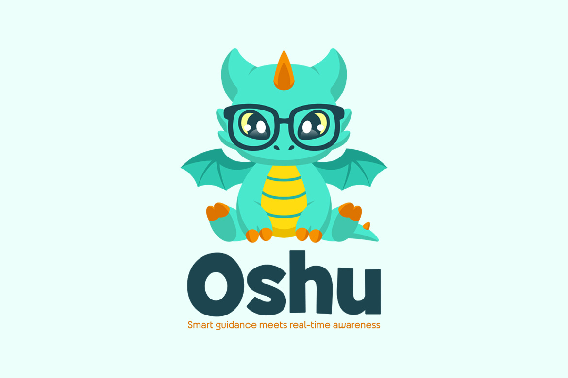 Oshu – The Smart Dragon Mascot cartoon cartoon logo character design children brand cute logo digitalmascot dragon logo dragon mascot flat design flat mascot illustration logo logo illustration mascot cartoon mascot logo smart logo tech branding vector logo vector mascot
