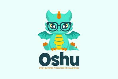 Oshu – The Smart Dragon Mascot cartoon cartoon logo character design children brand cute logo digitalmascot dragon logo dragon mascot flat design flat mascot illustration logo logo illustration mascot cartoon mascot logo smart logo tech branding vector logo vector mascot