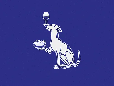 Perro blue branding calm character dalmatian design dog food friend handmade illustration logo mascot pet restaurant wine
