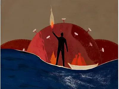 SOS, Susie Ang conceptual illustration editorial illustration help illustration illustrationart illustrationartist illustrationzone illustrator painterly painting sos susie ang