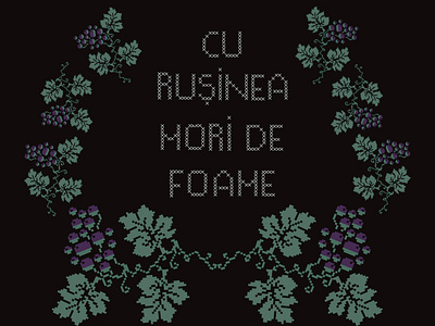 Romanian Sayings Traditional Motif Embroidery design embroidery graphic design illustration motif romanian sayings traditional typography