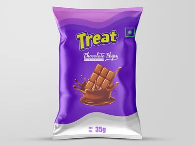 Treat chocolate chips branding graphic design logo motion graphics ui