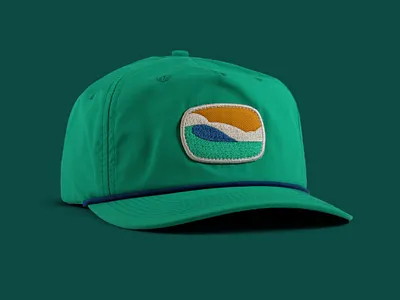 ‘Barrel’ Surf Cap beach cap dan kuhlken dkng dkng studios embroidered geometric hat illustration nathan goldman patch vector wave