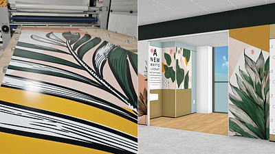 Graphics, Print, and Vinyl Application by Candice Desjarlais architectural design graphic design illustration interior design manufacturing print production lead vinyl application