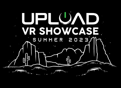 Finalized Artwork for The Upload VR Showcase Summer 2023 application graphics architectural design branding design graphic design illustration interior design logo print production ui