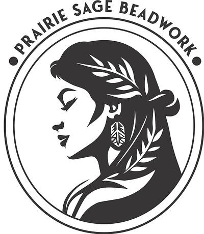 2025 Logo Commission for Prairie Sage Beadwork architectural design branding calgary design graphic design illustration logo print production ui