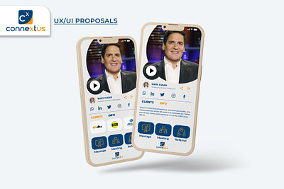 UX/UI for ConnextUs ui ux vcard web design