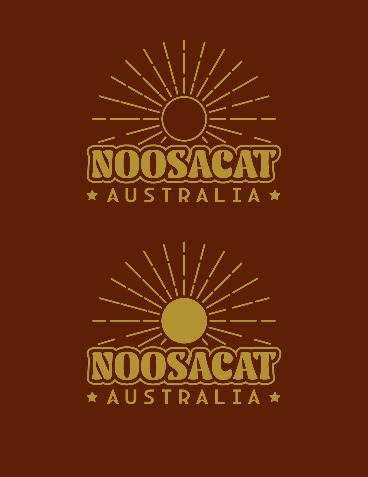 Sunshine Shirt Design for Noosa Cat Australia, 2025 apparel art branding calgary design graphic design illustration print production typography vector