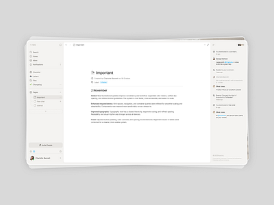 nora® — Collaborative Workspace and Knowledge Management Tool ai clean collaboration dashboard designinspiration minimal minimaldesign productivity projectmanagement taskmanagement ui uidesign userinterface ux uxdesign webdesign workspaces