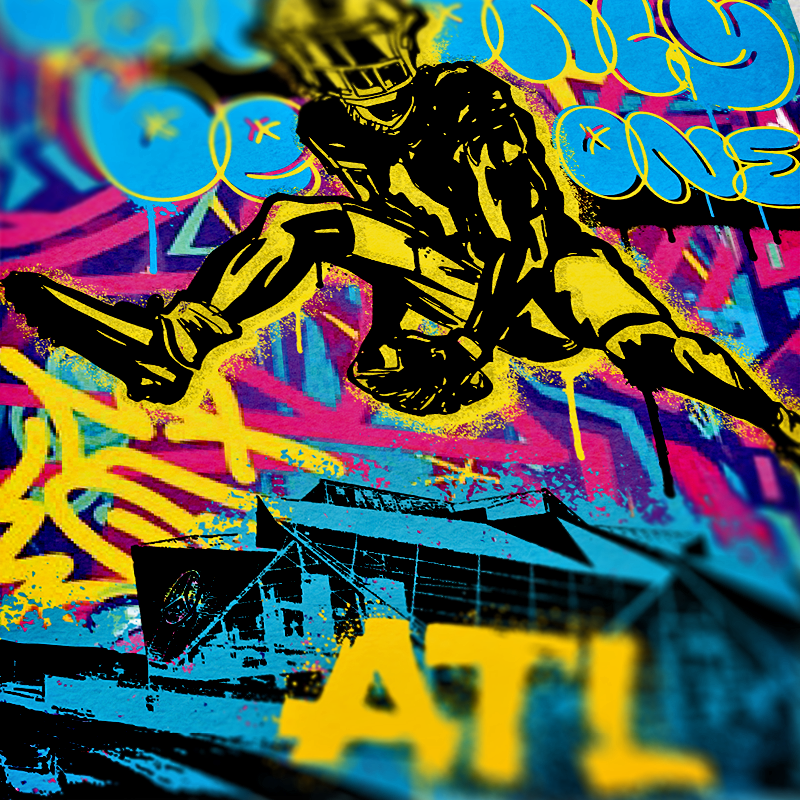 Street Art + Football Concept art branding colorful design football graffiti graphic design illustration spraypaint vibrant