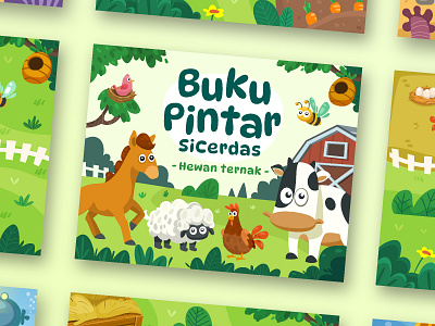 Farm Animals - Sicerdas Busy Book - Playful Cartoon Illustration animal book board game design busy book cartoon cartoon illustration children book children book illustration children illustration cute illustration design digital art farm animals fun cartoon illustration illustration kids book playful cartoon smart book vector vector illustration