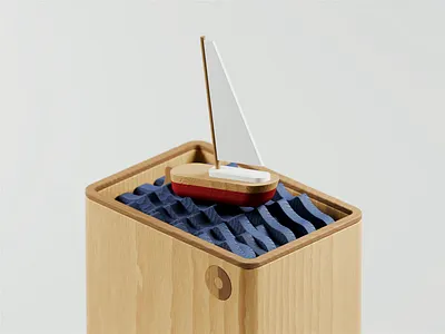 At Drift 3d 3d animation blender blender3d boat illustration isometric marine ocean sea ship shipping toy toys water wood