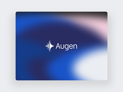 Augen - AI-powered auditory intelligence platform ai app audio audioai audioapp branding design graphic design logo logoapp ui