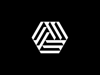 Abstract Rotating Hexagon Logo for Sale abstract behance black and white branding branding and identity clean design dribbble graphic design grid hexagon identity logo logo design logo mark minimal modern saas tech visual identity