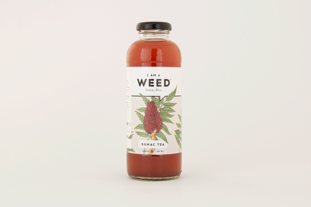 I AM A WEED™ Sumac Tea botanical illustration branding cpg graphic design i am a weed packaging design sumac tamas wild teas