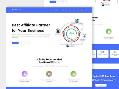 Affiliatrust - Affiliate Landingpage affiliate hero hero design landingpage landingpage design ui ui design uiux ux web web design website
