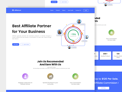 Affiliatrust - Affiliate Landingpage affiliate hero hero design landingpage landingpage design ui ui design uiux ux web web design website